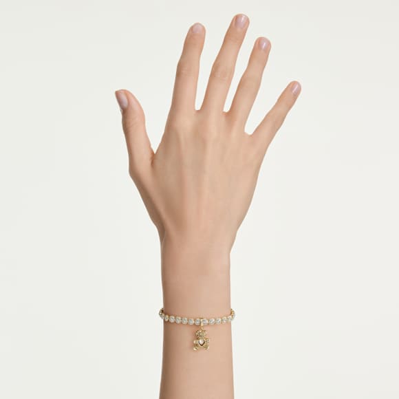 Obesek Idyllia, Mešani rezi, Medvedek, PVD zlatega odtenka - Swarovski, 5743147