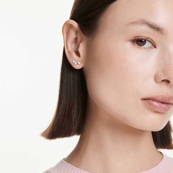 Galaxy stud earrings, Lab-grown diamonds 0.5 ct tw, Mixed shapes, Sterling silver - Swarovski, 5743357