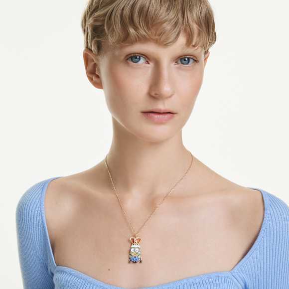 Minions King Bob 链坠, 密镶, 流光溢彩, 镀金色调 - Swarovski, 5743385
