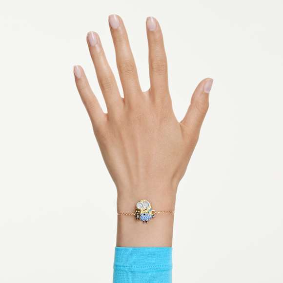 Minions Bob bracelet, Pavé, Multicoloured, 18K gold finish - Swarovski, 5743386