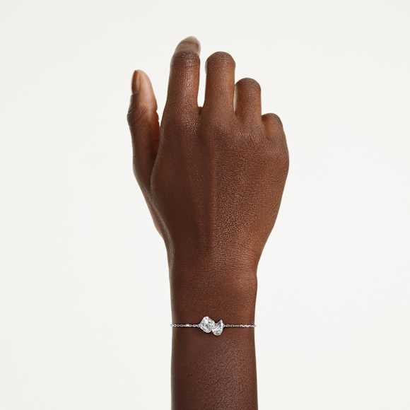 Bracelet Mesmera, Tailles variées, Blanc, Métal rhodié - Swarovski, 5743896