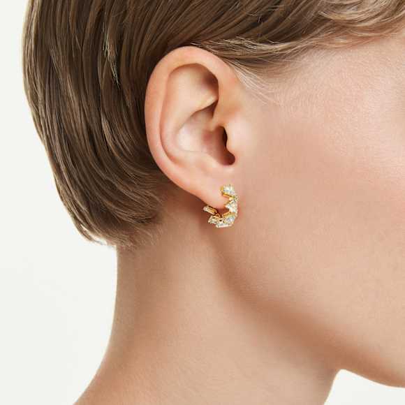 Matrix Kreolen, Trilliant-Schliff, Dreieck, Mini, Weiß, Goldlegierungsschicht - Swarovski, 5747441