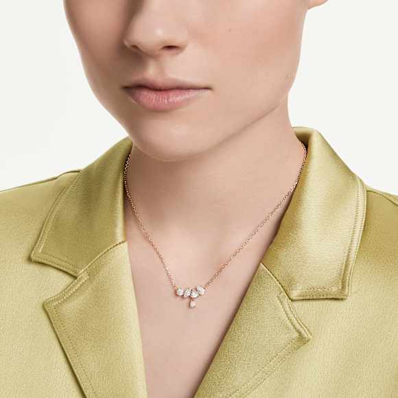 Collier Mesmera, Tailles variées, Blanc, Doré à l’or rose 18 carats (750/1000) - Swarovski, 5747996