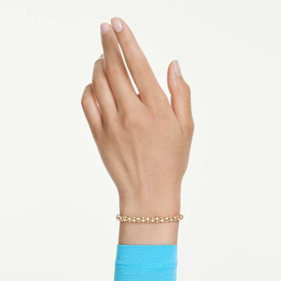 Dextera armband, Ronde slijpvorm, Wit, ‎18k gouden afwerking - Swarovski, 5750170