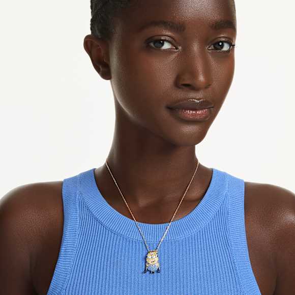 Komplet Minions James and Henry, Pavé, Večbarvna, PVD zlatega odtenka - Swarovski, 5751614