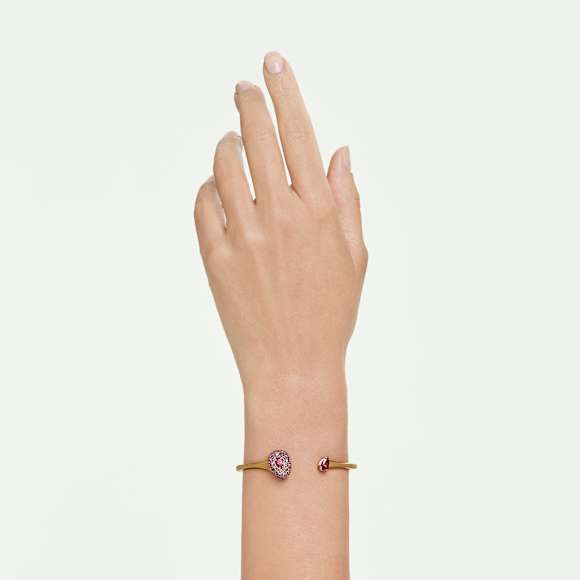 Sublima กำไล, เจียระไนทรงลูกแพร์, แดง, ตกแต่งผิวด้วยทองคำ 18K - Swarovski, 5752894