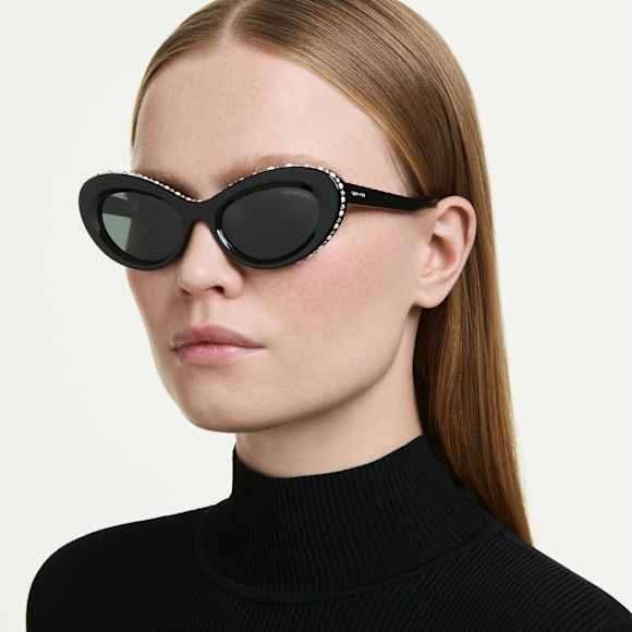 Occhiali da sole, Forma Cat-eye, SK6061U, Neri - Swarovski, 5752908
