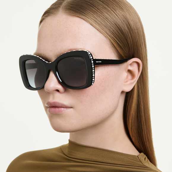 Zonnebril, Vlindervorm, SK6062U, Zwart - Swarovski, 5752910