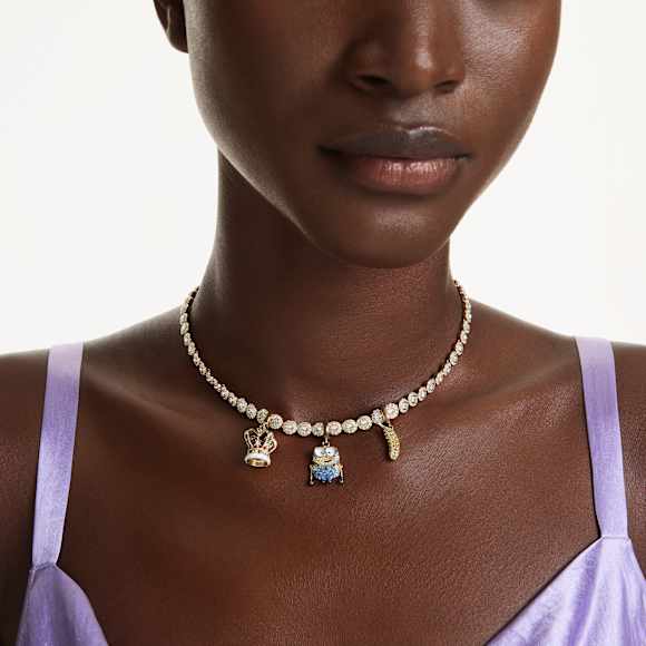 Minions Crown Charm, ミックスカット, マルチカラー, ゴールドトーン・プレーティング - Swarovski, 5753019