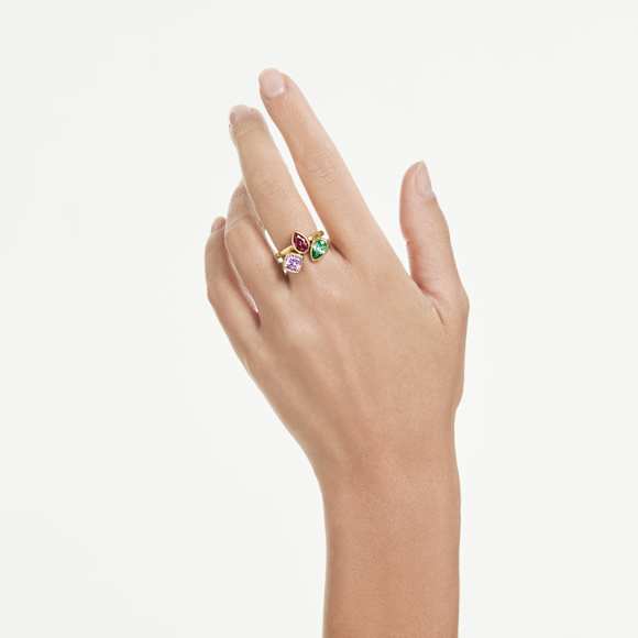 Imber Cocktailring, Set (2), Verschiedene Schliffe, Mehrfarbig, 18K goldbeschichtet - Swarovski, 5753279