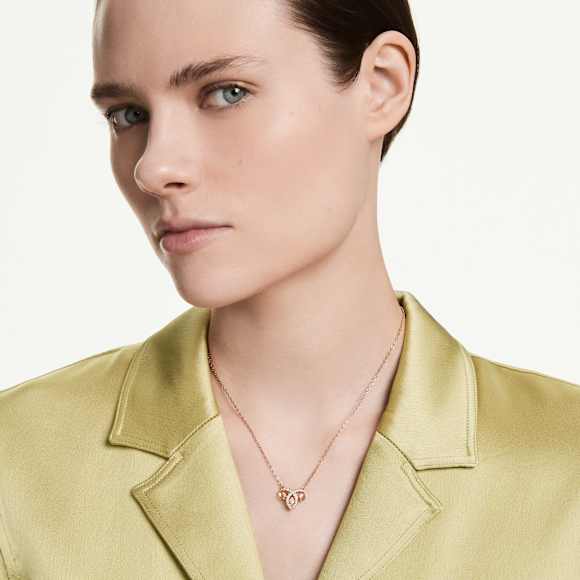 Chinese Zodiac ペンダント, ミックスカット, ホワイト, 18Kローズゴールドコーティング - Swarovski, 5753321