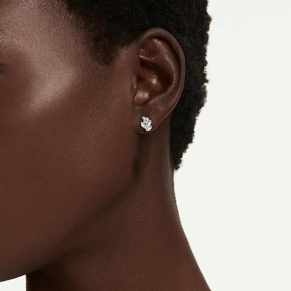 Diapason 스터드 이어링, 믹스 컷, 화이트, 로듐 플래팅 - Swarovski, 5754587
