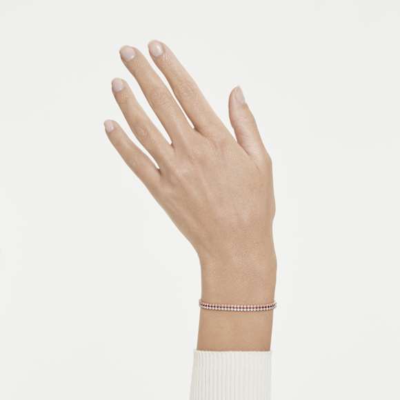 Matrix 브레이슬릿, 라운드 컷, 화이트, 18K 로즈 골드 피니시 - Swarovski, 5754670