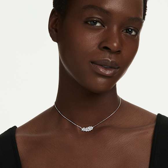 Vienna ペンダント, ミックスカット, フェザー, ホワイト, ロジウム・プレーティング - Swarovski, 5756111