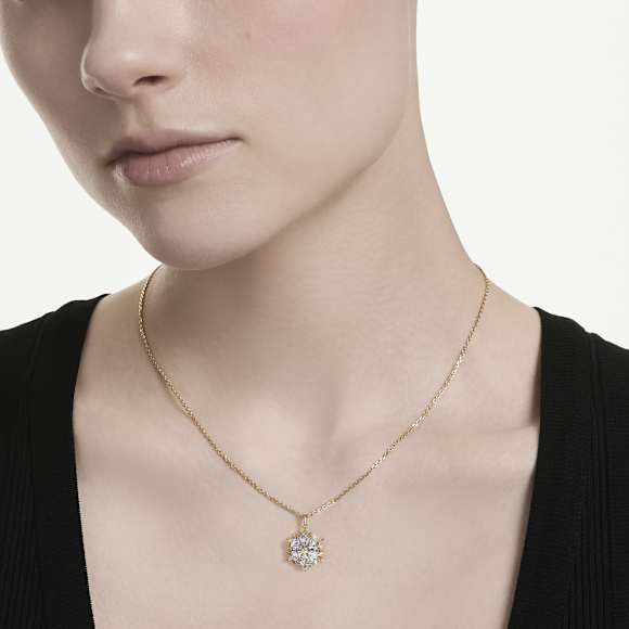 Magic Hänge, Blandade slipningar, Snöflinga, Vit, 18K guldfinish - Swarovski, 5757788