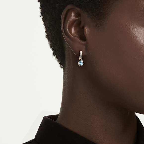 Chroma Oorhangers, Pear-slijpvorm, Blauw, ‎18k gouden afwerking - Swarovski, 5757815
