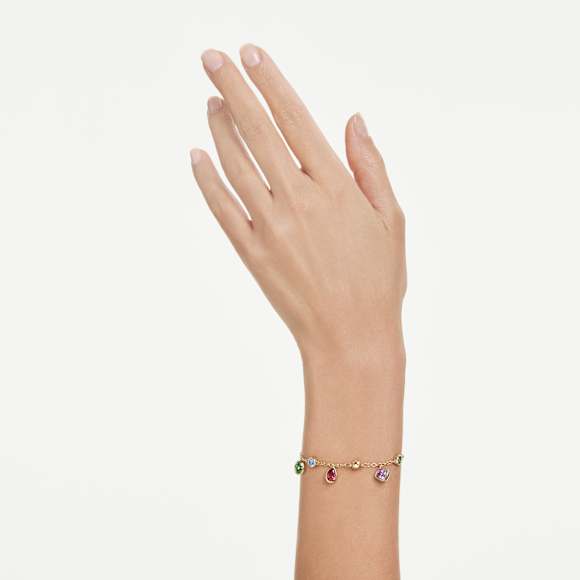 Imber bracelet, Mixed cuts, Multicoloured, 18K gold finish - Swarovski, 5759809
