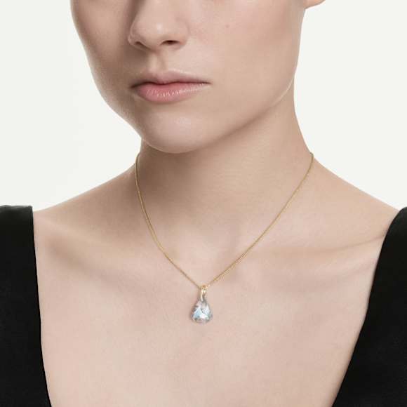 Colgante Lunar, Talla ovalada, Blanco, Acabado en oro de 18 quilates - Swarovski, 5766797