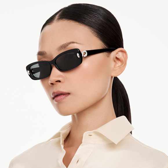 선글라스, 필로우 쉐입, SK6071, 블랙 - Swarovski, 5767687