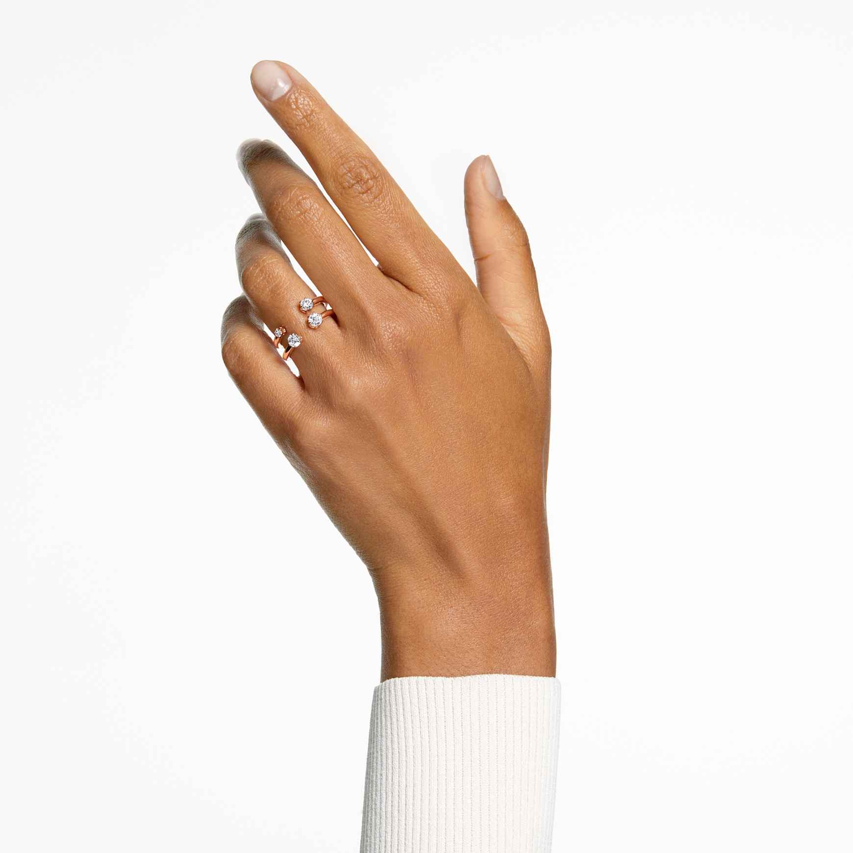 Constella ring, Set (2), Round cut, White