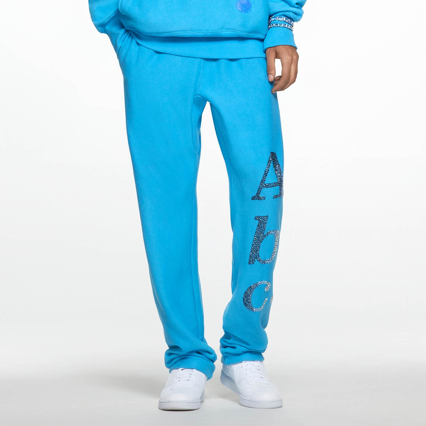 ADVISORY BOARD CRYSTALS, Subjective Halos sweatpants, Blue by SWAROVSKI