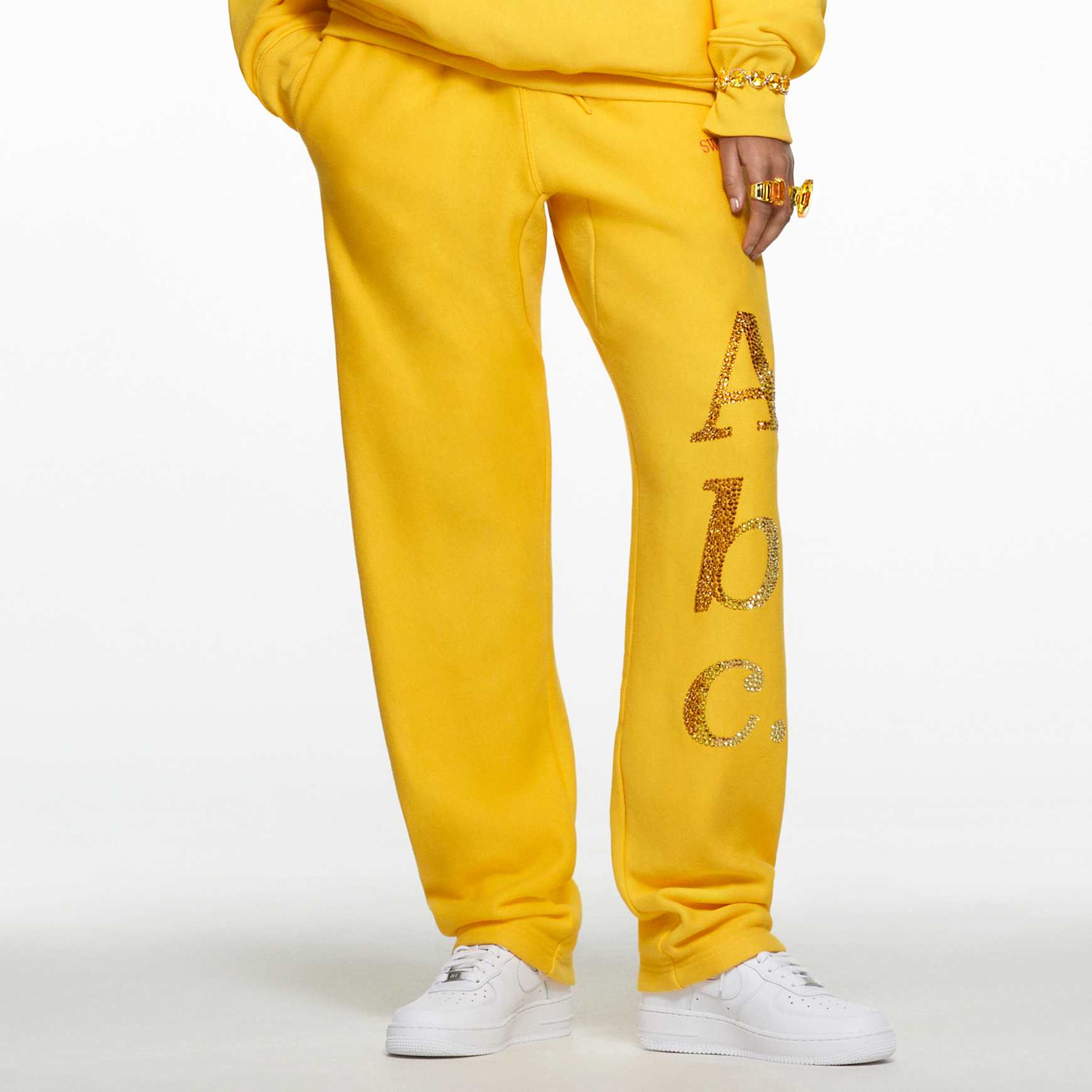 ADVISORY BOARD CRYSTALS, Colored Objects sweatpants, Yellow