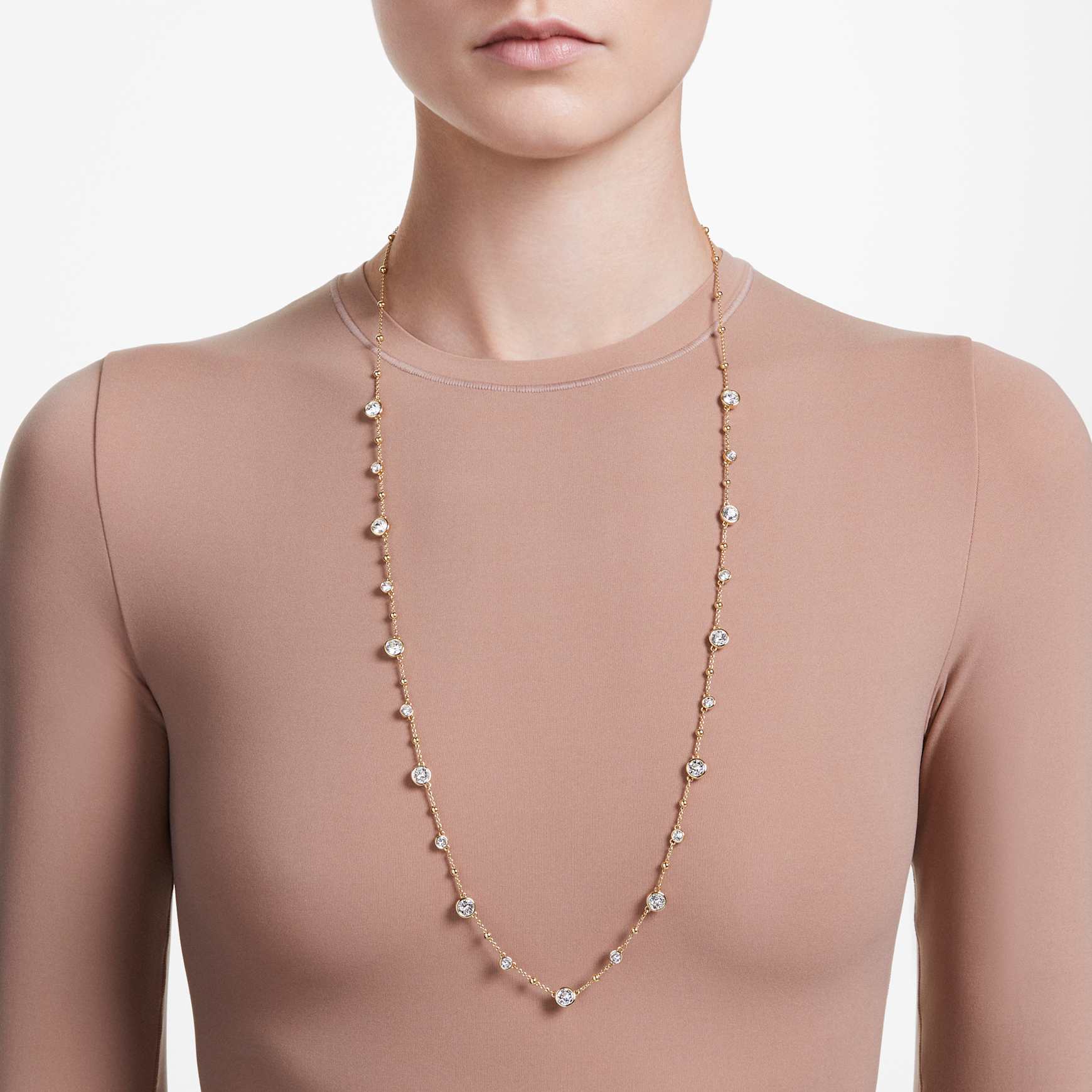 Imber strandage, Round cut, White, 18K gold finish