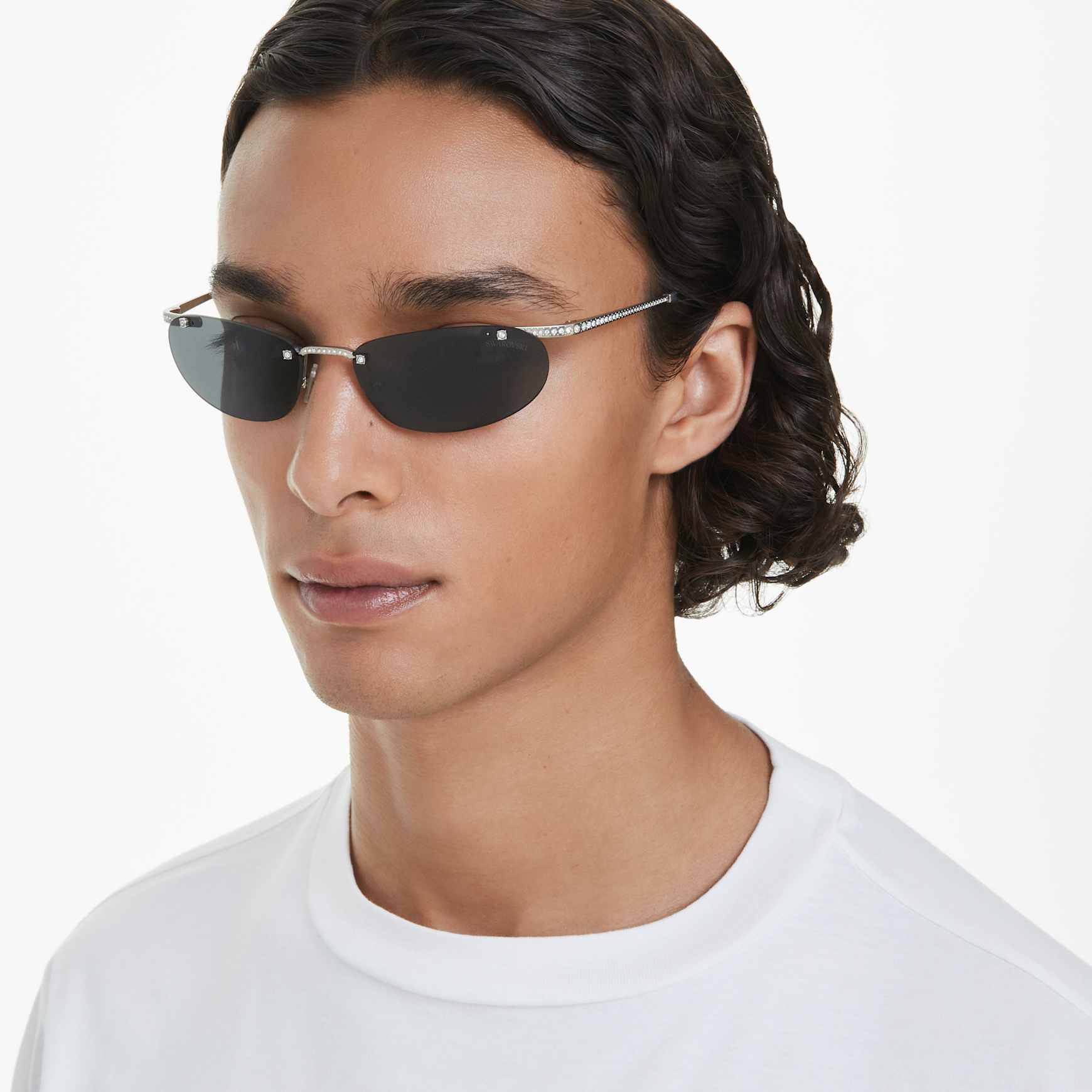 Sunglasses, Oval shape, Black