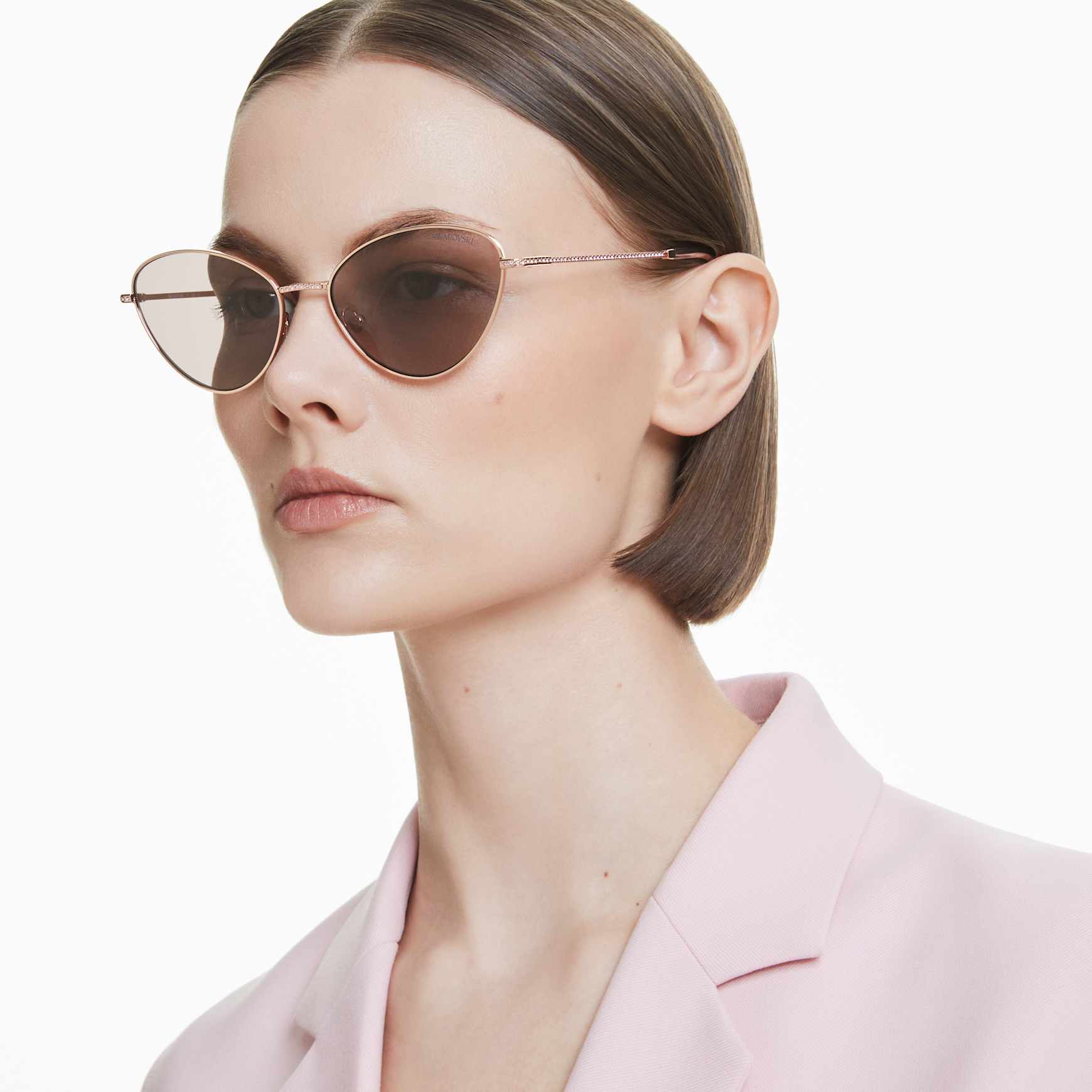 Sunglasses, Cat-Eye shape, SK7014, Purple by SWAROVSKI