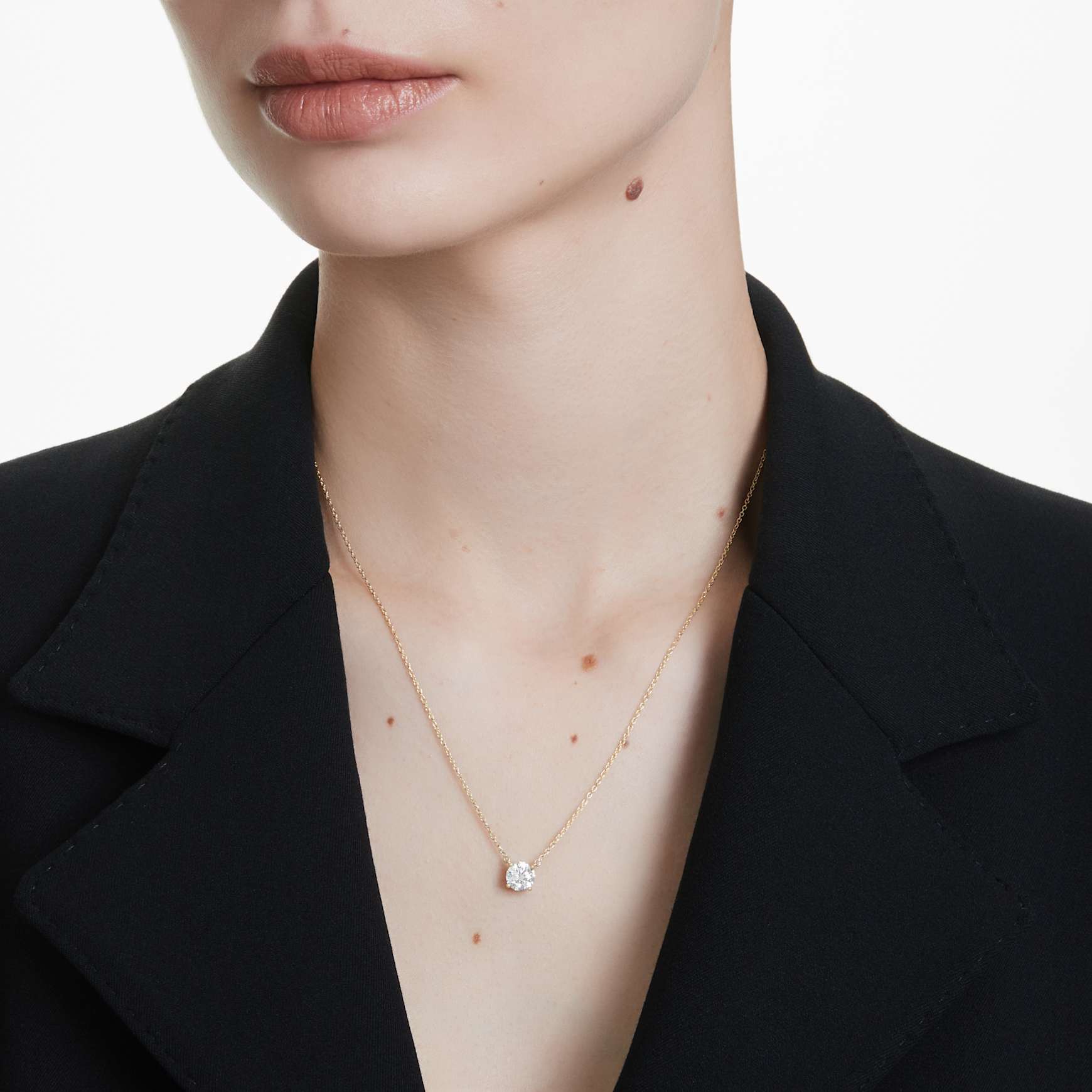 Eternity solitaire pendant, Lab-grown diamonds ct tw, Round shape