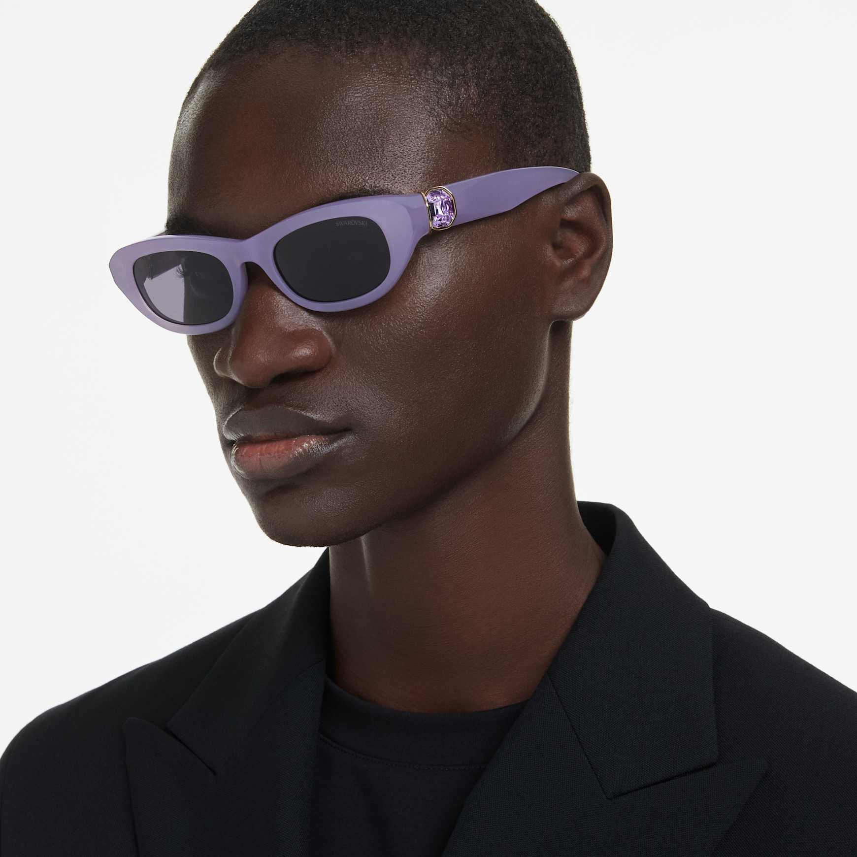 Sunglasses, Pillow shape, Purple by SWAROVSKI