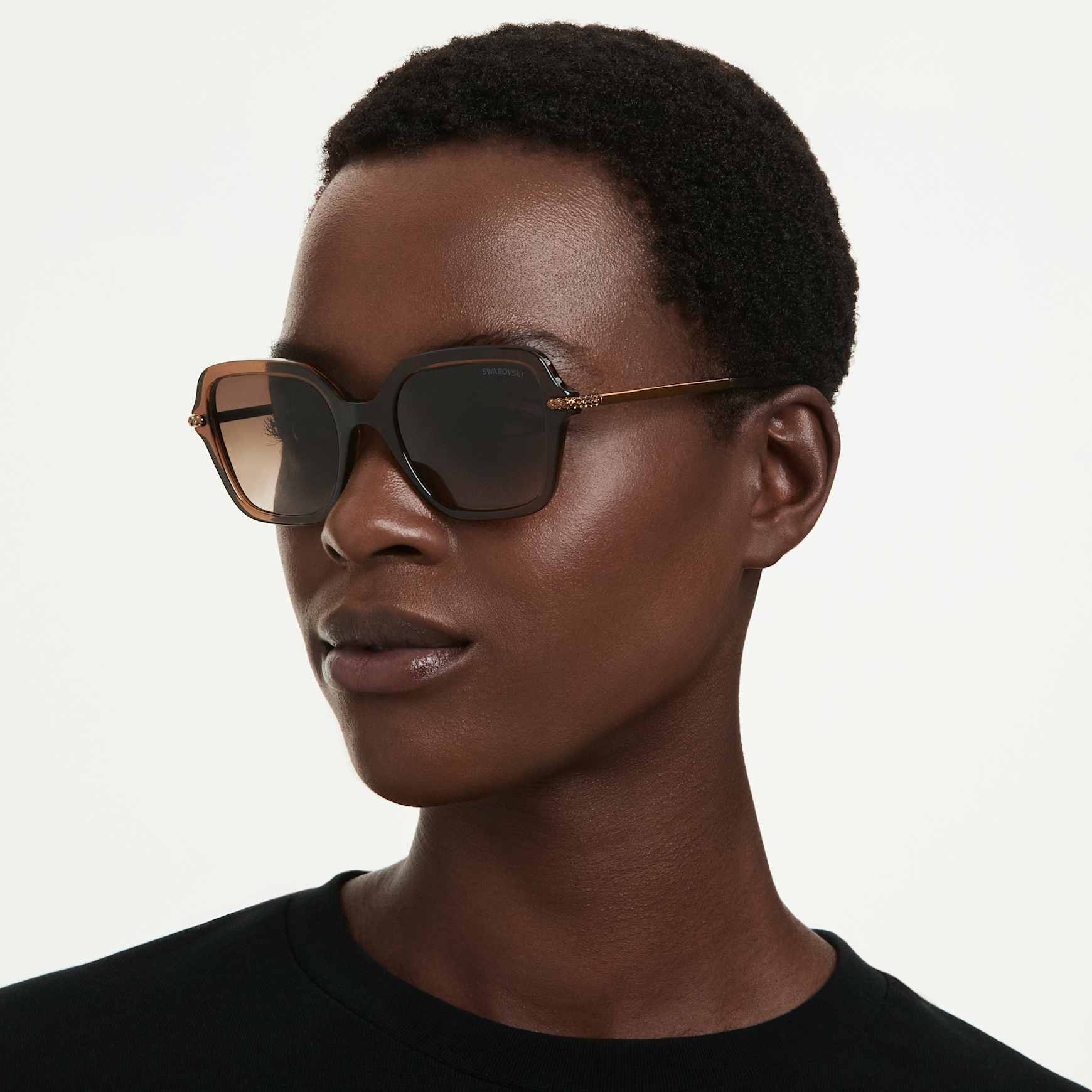 Sunglasses, Square shape, Brown