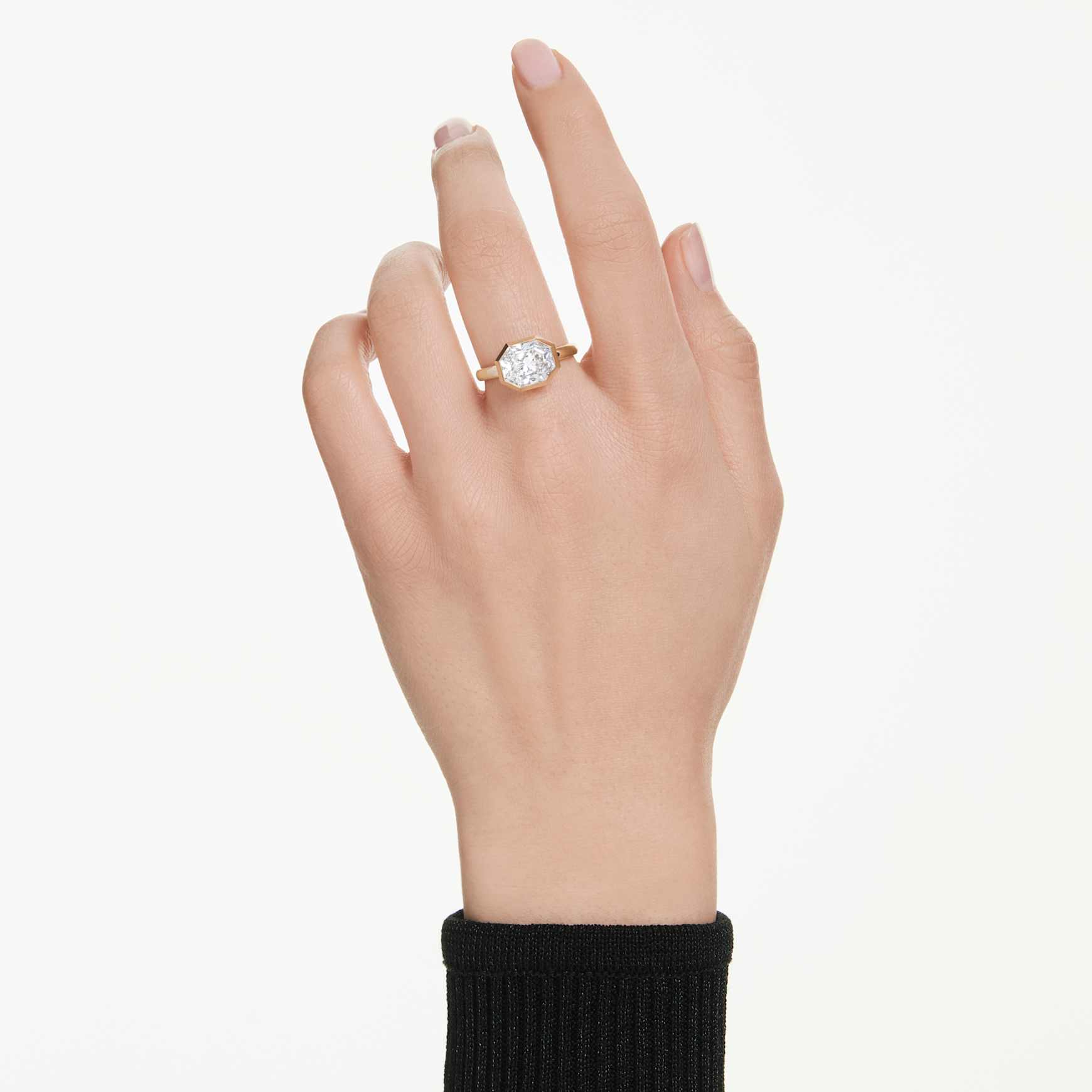 Octagon bezel ring, Lab-grown diamonds ct tw, shape