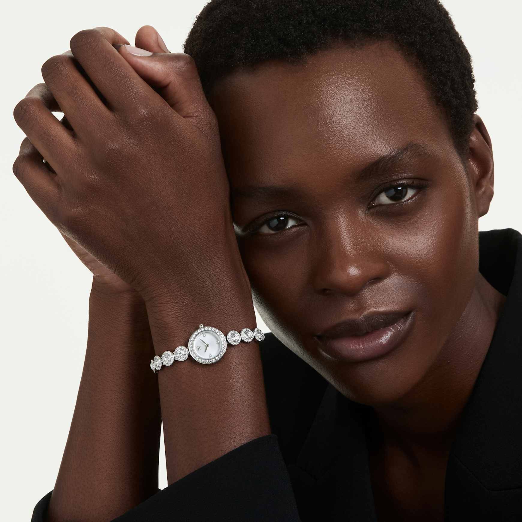 Una Angelic watch, Crystal bracelet, Silver Tone, Stainless steel