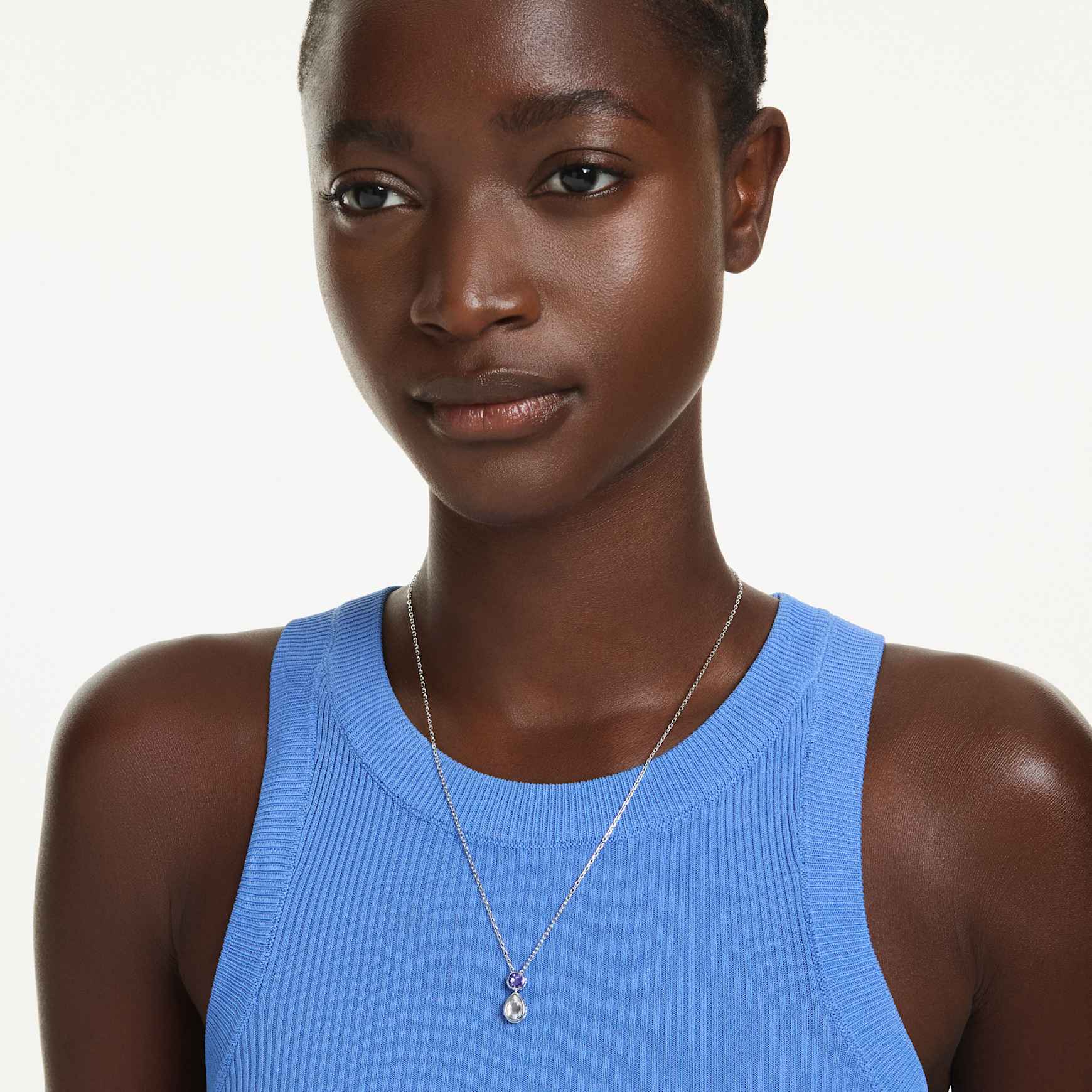 Chroma pendant, Mixed cuts, Multicoloured, Rhodium plated by SWAROVSKI