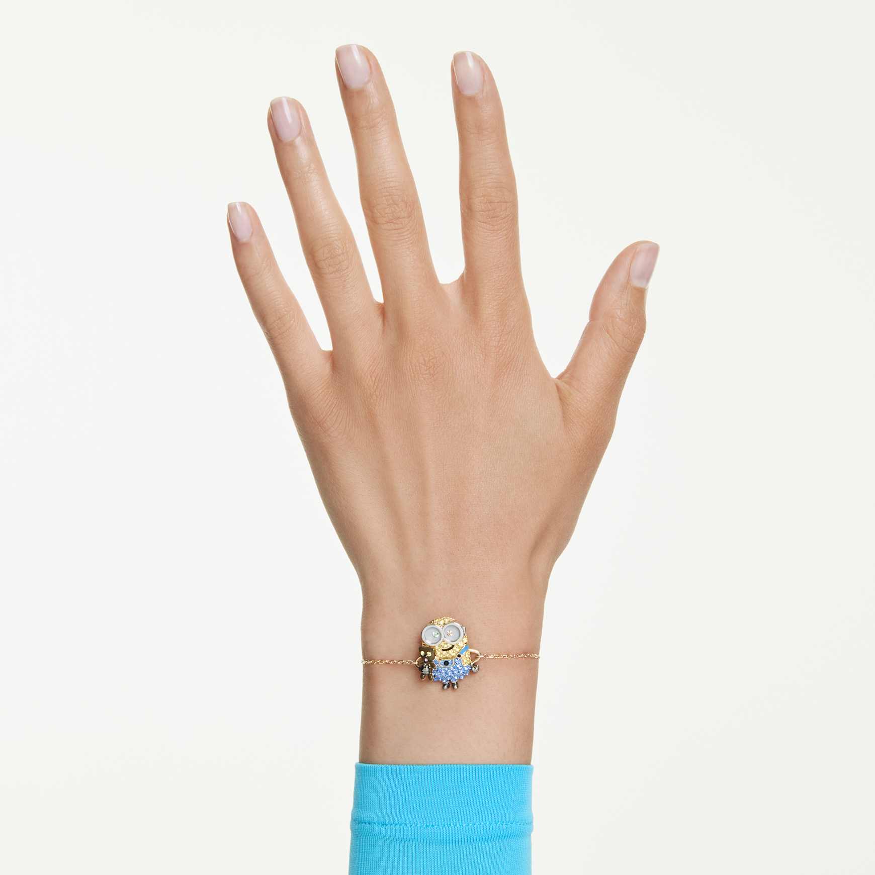 Minions Bob bracelet, Pavé, Multicolored, Gold-tone plated