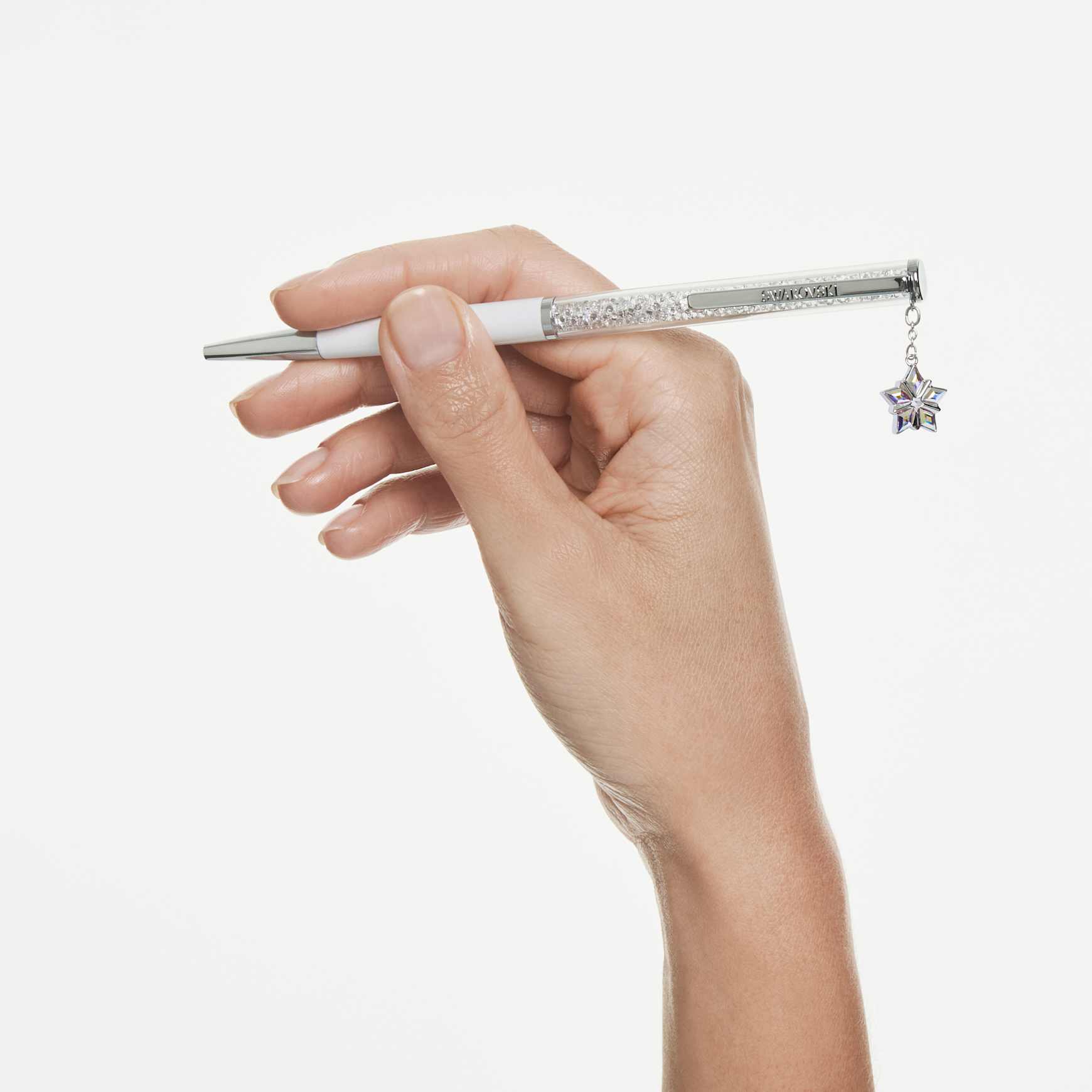 Annual Edition Crystalline ballpoint pen 2027 ballpoint pen, White lacquered, Chrome plated