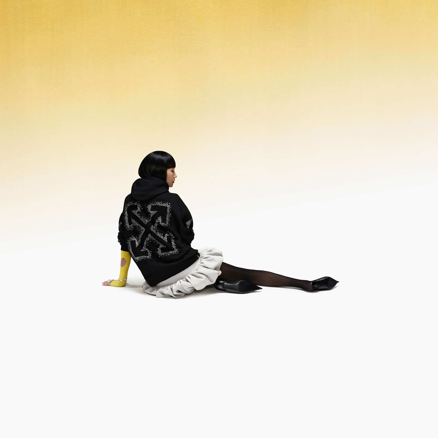 OFF-WHITE™ Arrow Hoodie, Black by SWAROVSKI