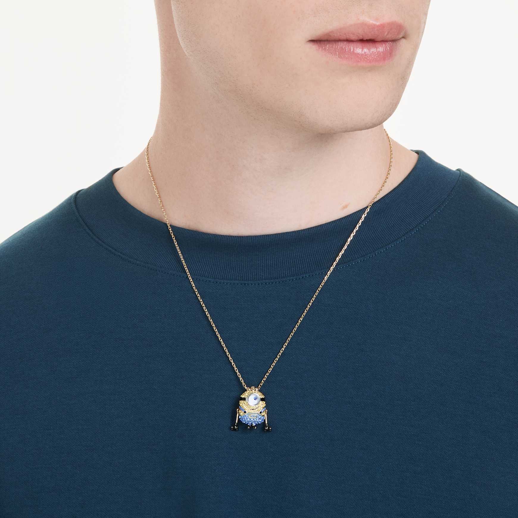 Minions James and Henry set, Pavé, Multicoloured, Gold-tone plated