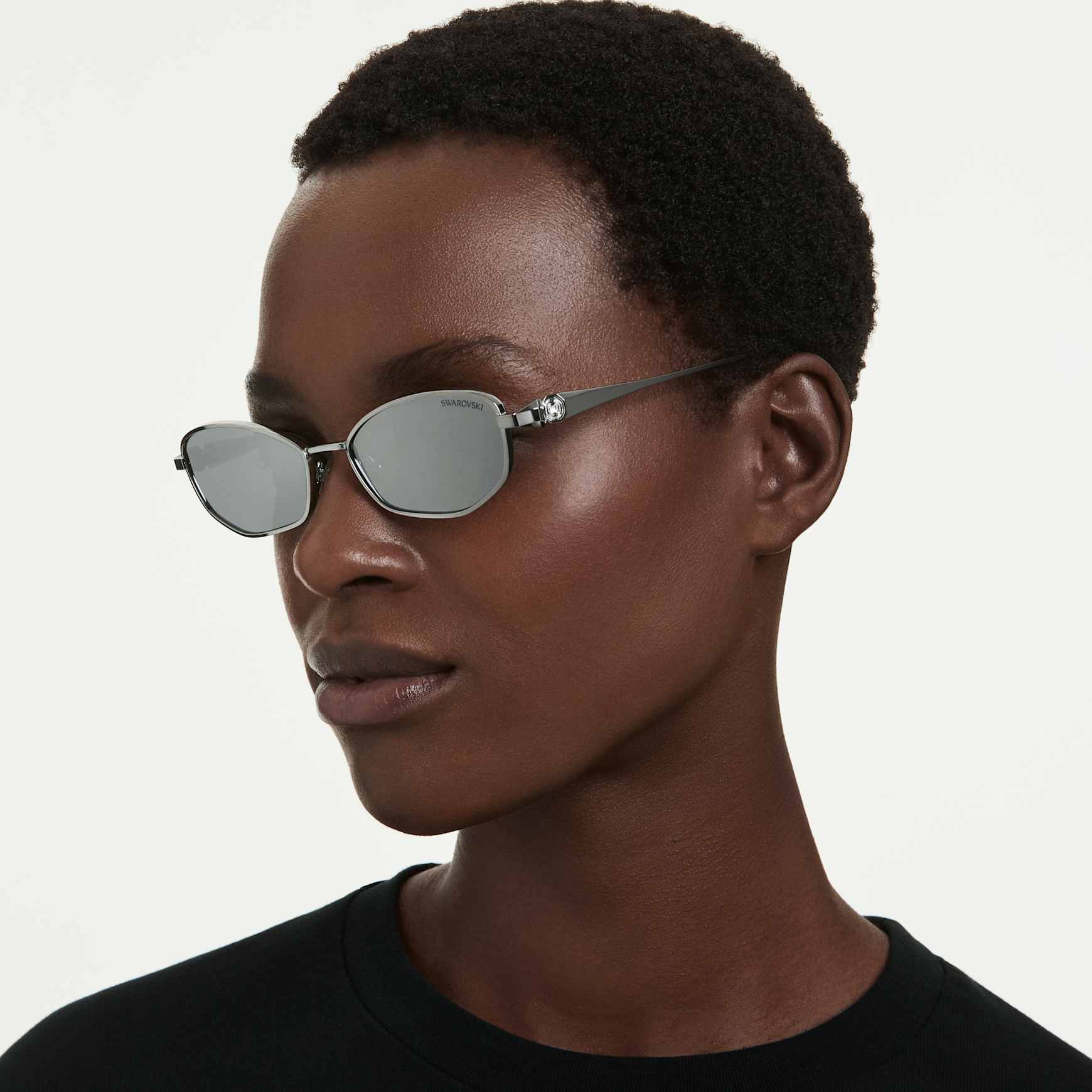 Sunglasses, Pillow shape, SK7042, Silver Tone by SWAROVSKI