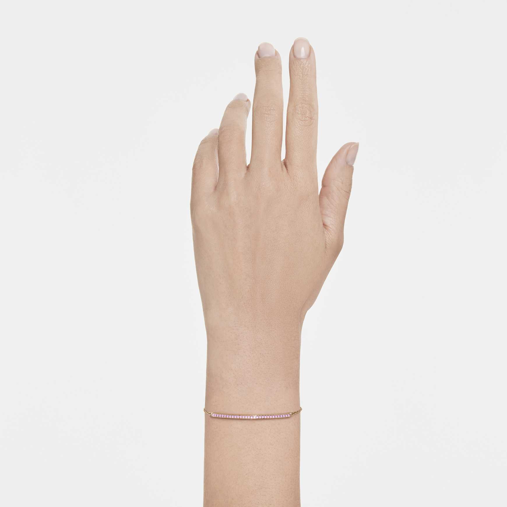 Only bracelet, Round cut, Purple, 18K gold finish