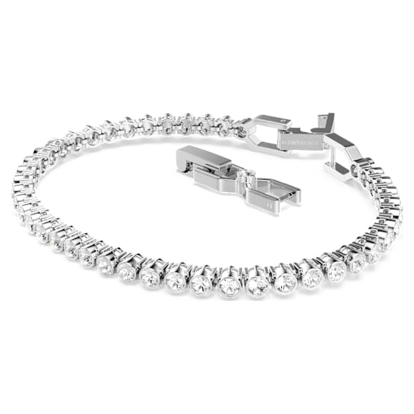 Imber Emily Tennis bracelet, Round cut, White, Rhodium plated - Swarovski, 1808960