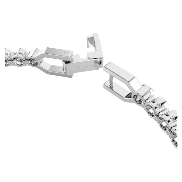 Imber Emily Tennis 手鏈, 圓形切割, 白色, 鍍白金色 - Swarovski, 1808960