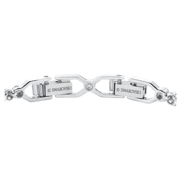 Emily Tennis bracelet, Round cut, White, Rhodium plated - Swarovski, 1808960