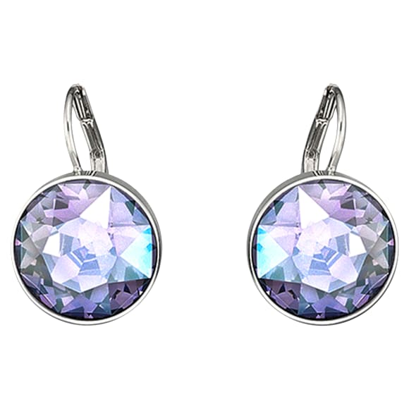 Bella Drop-Ohrhänger, Rundschliff, Violett, Rhodiniert - Swarovski, 5030703