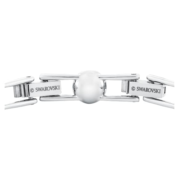 Angelic Tennis bracelet, Round cut, Small, White, Rhodium plated - Swarovski, 5071173