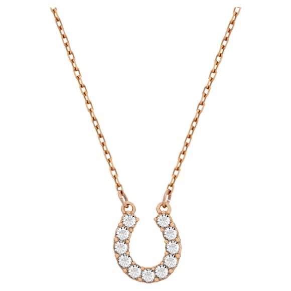 Towards Halskette, Hufeisen, Weiß, 18K Roségoldbeschichtet - Swarovski, 5094964