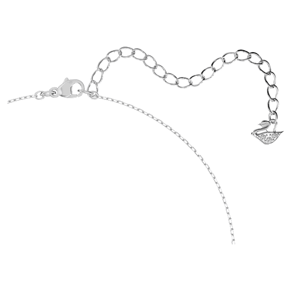 Attract set, Round cut, White, Rhodium plated - Swarovski, 5113468