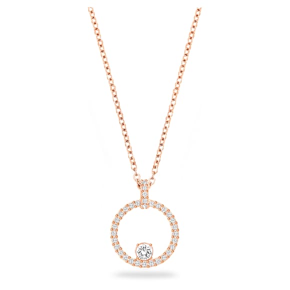Creativity pendant, White, Rose gold-tone plated - Swarovski, 5202446