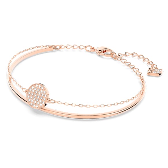 Ginger armband, Wit, Roségoudkleurige toplaag - Swarovski, 5274892
